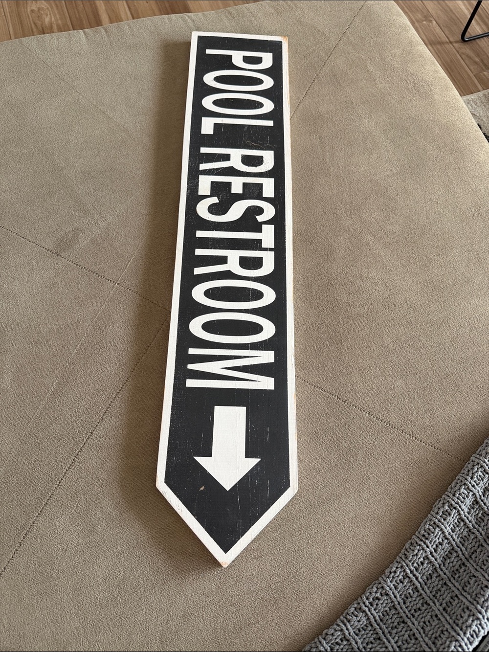 Wood Pool Wall Sign